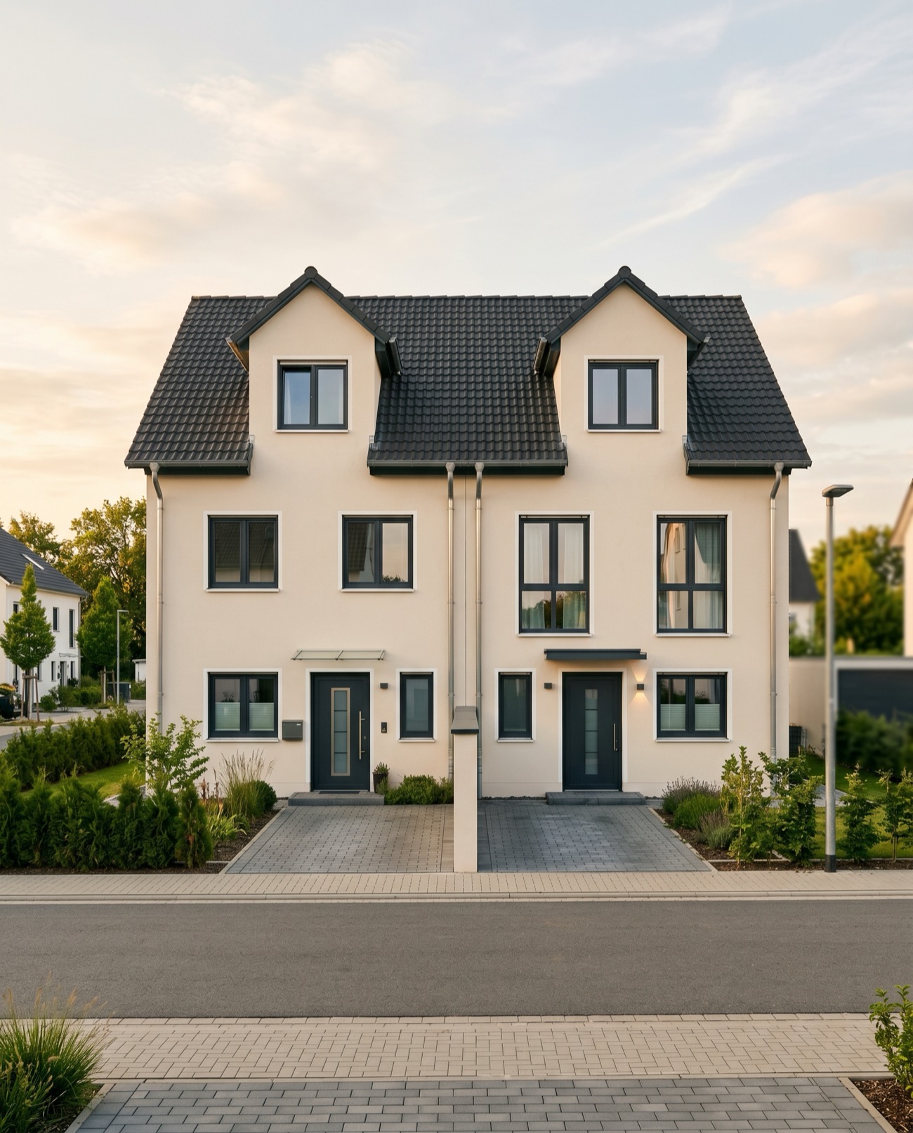 Neubau Doppelhaushälfte — Max Dominiak Bauunternehmung